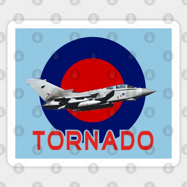 RAF Tornado in RAF roundel blue Sticker by AJ techDesigns